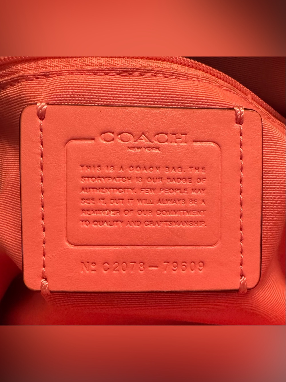 Coach F79609 Gallery Tote in Signature Canvas, with Pink Trim and Cherry Charm - Picture 13 of 13